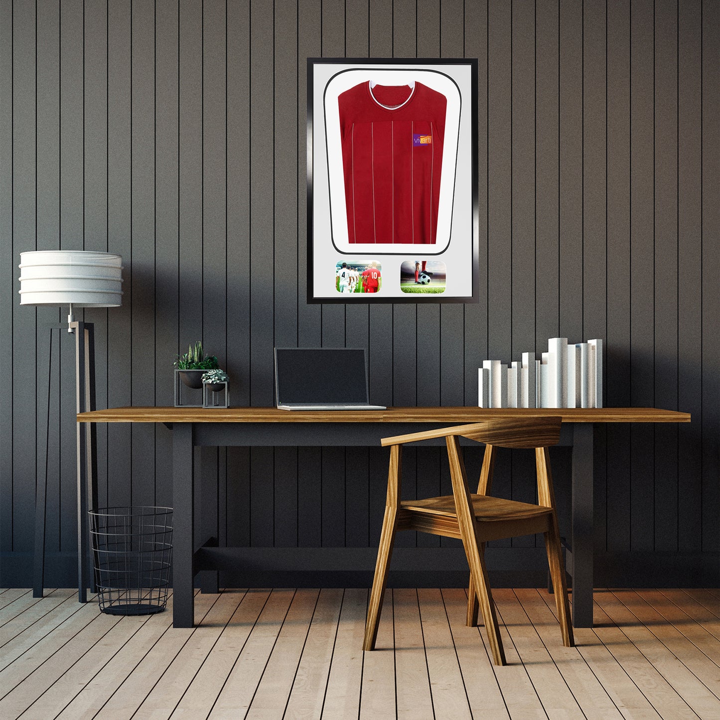 Tapered 3D Double Mounted + Double Aperture Sports Shirt Display Frame