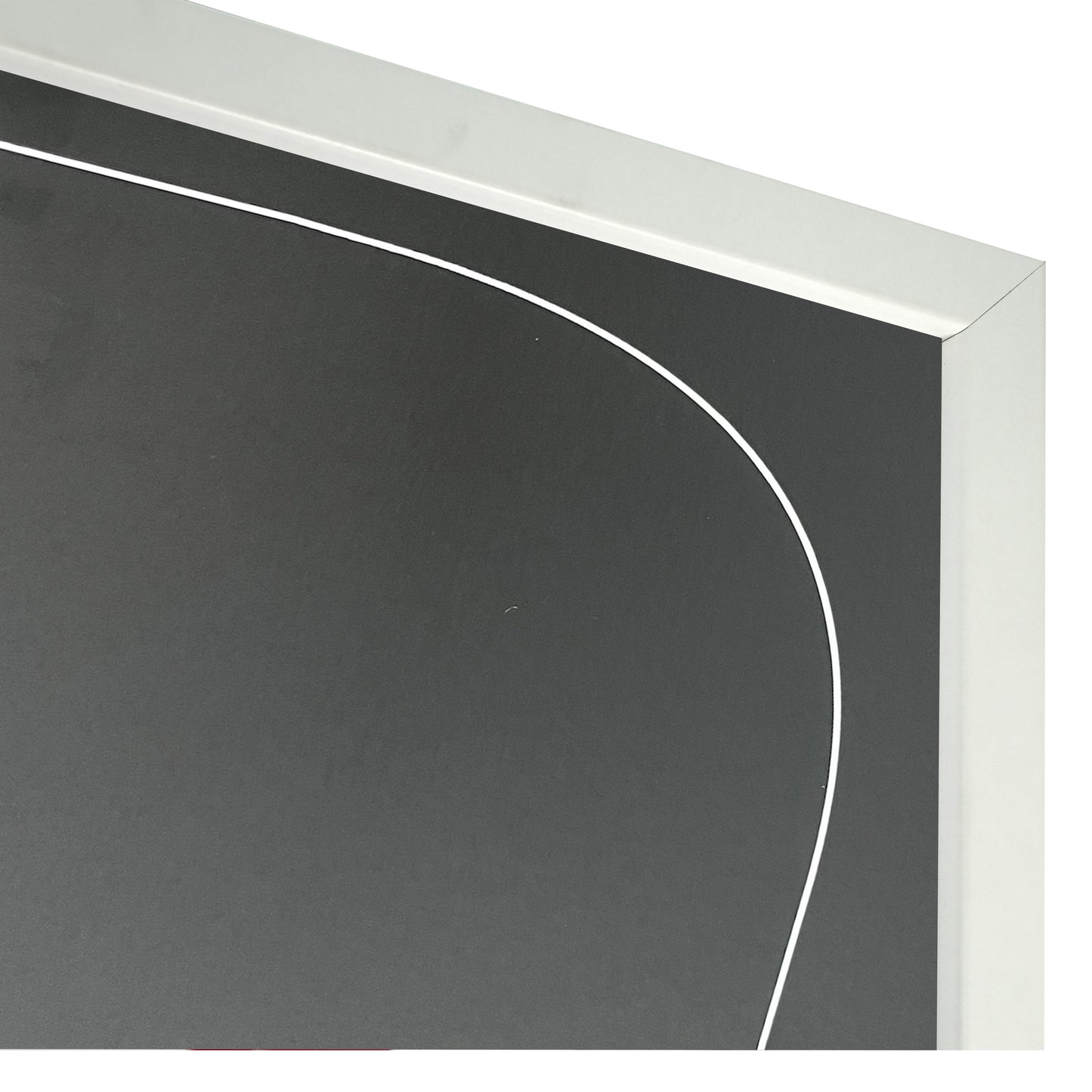 Vivarti DIY Tapered 3D Mounted+ Double Aperture Sports Shirt Display Gloss White Frame