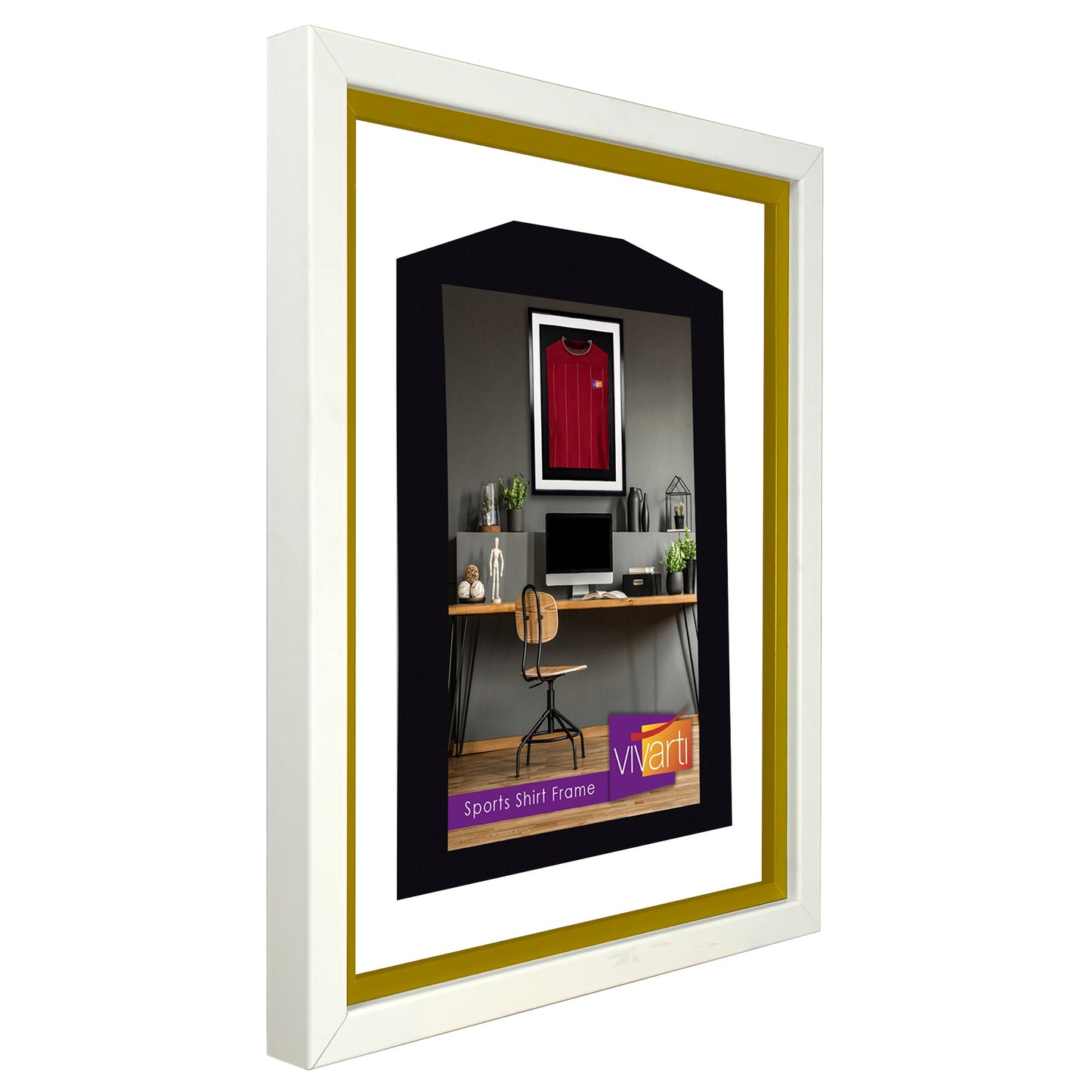 Vivarti DIY Sports Shirt Display Standard White Frame