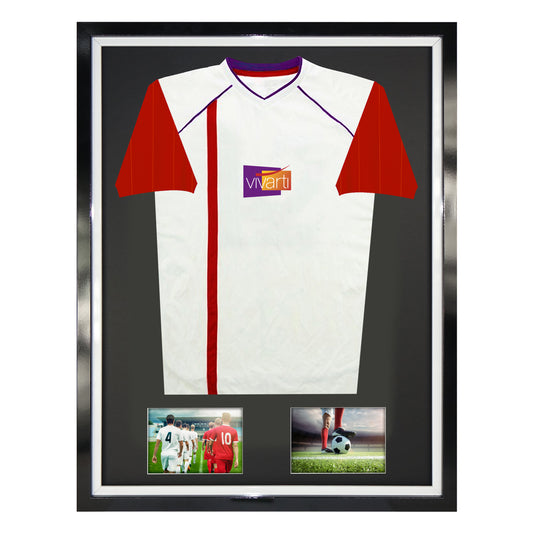 Vivarti DIY Tapered Sleeve 3D Mounted + Double Aperture Sports Shirt Display Black Frame