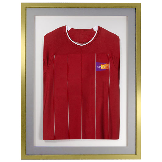Vivarti DIY 3D Mounted Sports Shirt Display Gold Frame with Colour Mounts