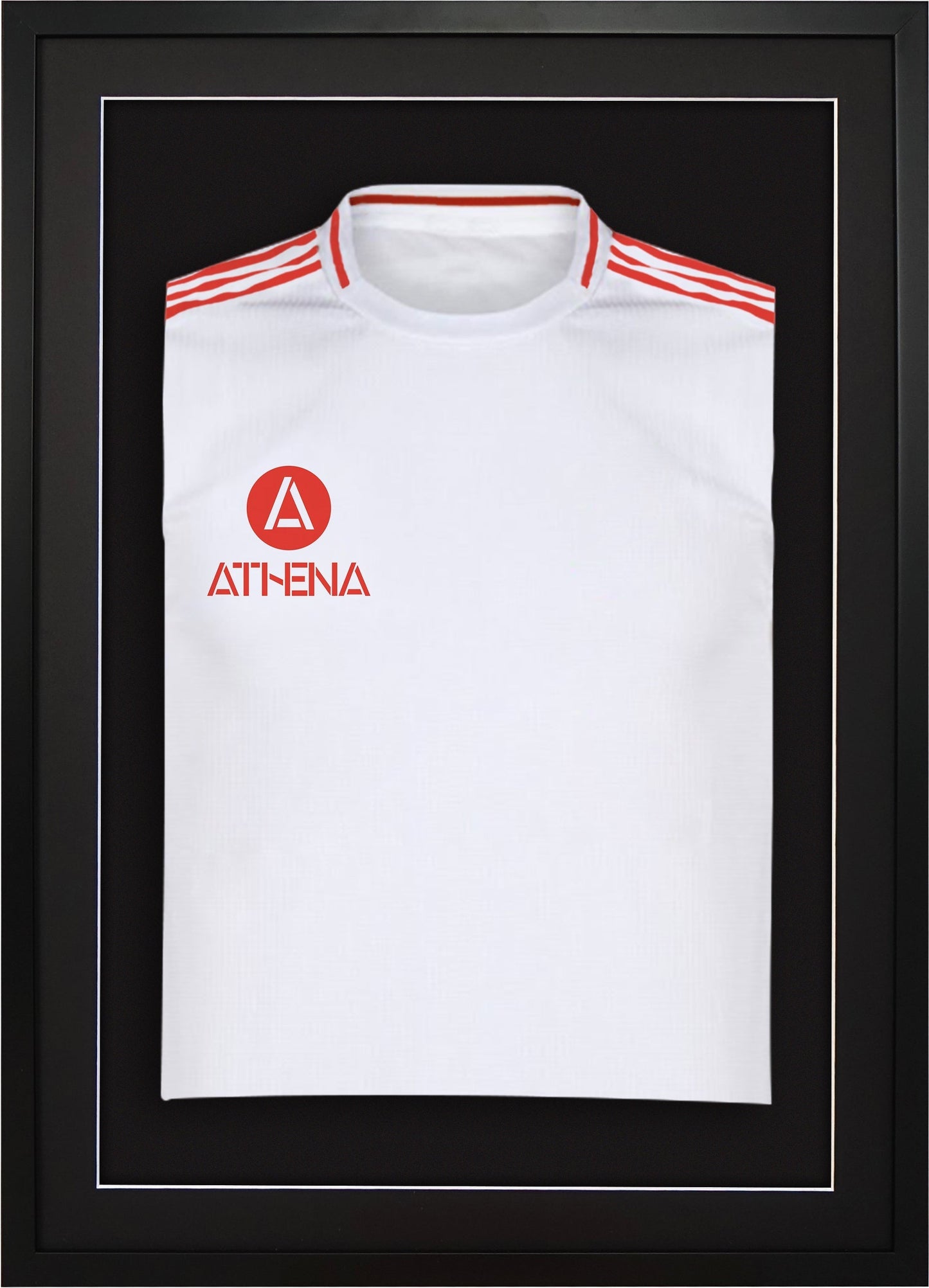 Athena Premium Wood DIY Sports Shirt Display 3D Mounted Black Frame