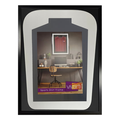 Vivarti DIY Tapered 3D Mounted Sports Shirt Display Black Frame