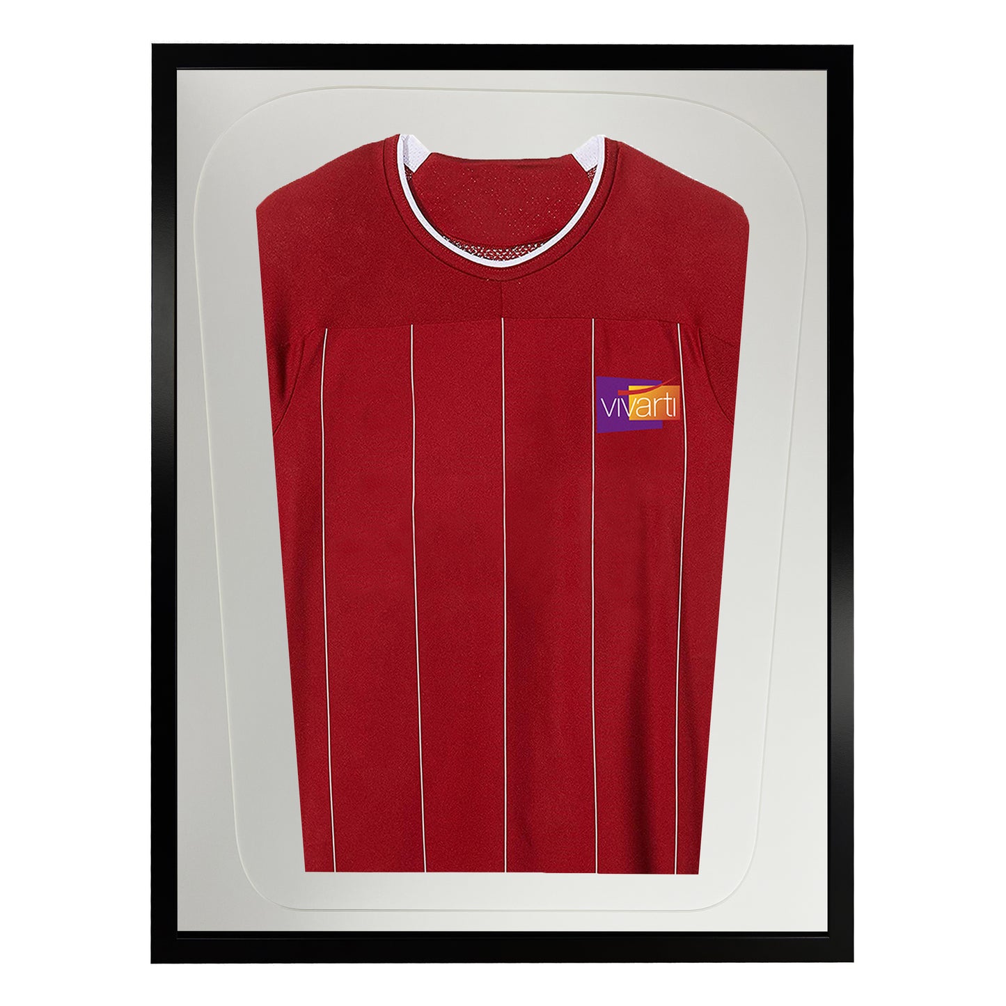 Vivarti DIY Tapered 3D Mounted Sports Shirt Display Gloss Black Frame