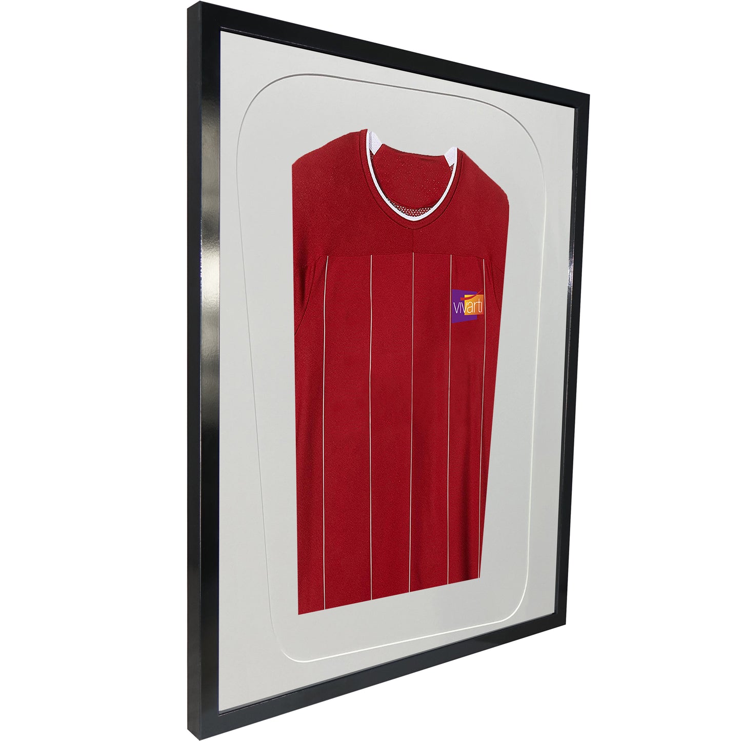 Vivarti DIY Tapered 3D Mounted Sports Shirt Display Gloss Black Frame