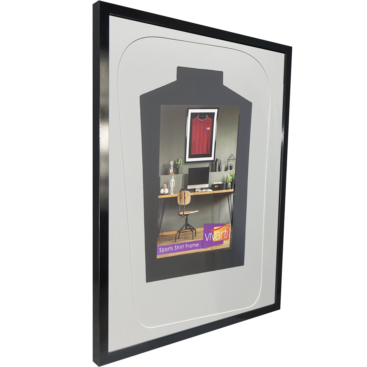 Vivarti DIY Tapered 3D Mounted Sports Shirt Display Black Frame