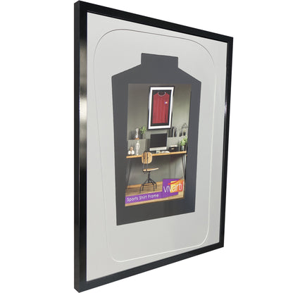 Vivarti DIY Tapered 3D Mounted Sports Shirt Display Black Frame