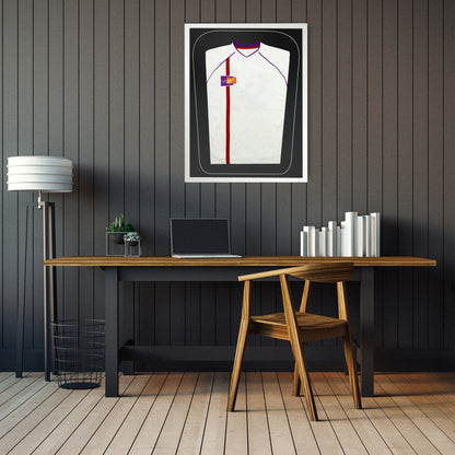 Vivarti DIY Tapered 3D Mounted Sports Shirt Display  Gloss White Frame