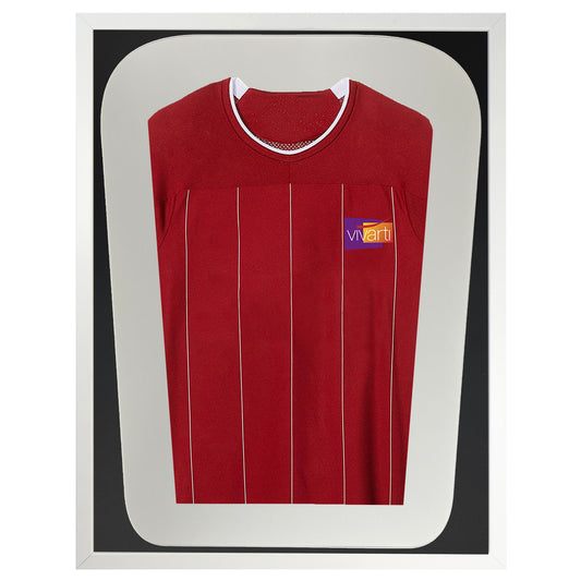 Vivarti DIY Tapered 3D Mounted Sports Shirt Display  Gloss White Frame
