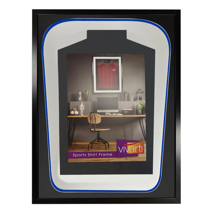 Vivarti DIY Tapered 3D Double Mounted Sports Shirt Display Gloss Black Frame