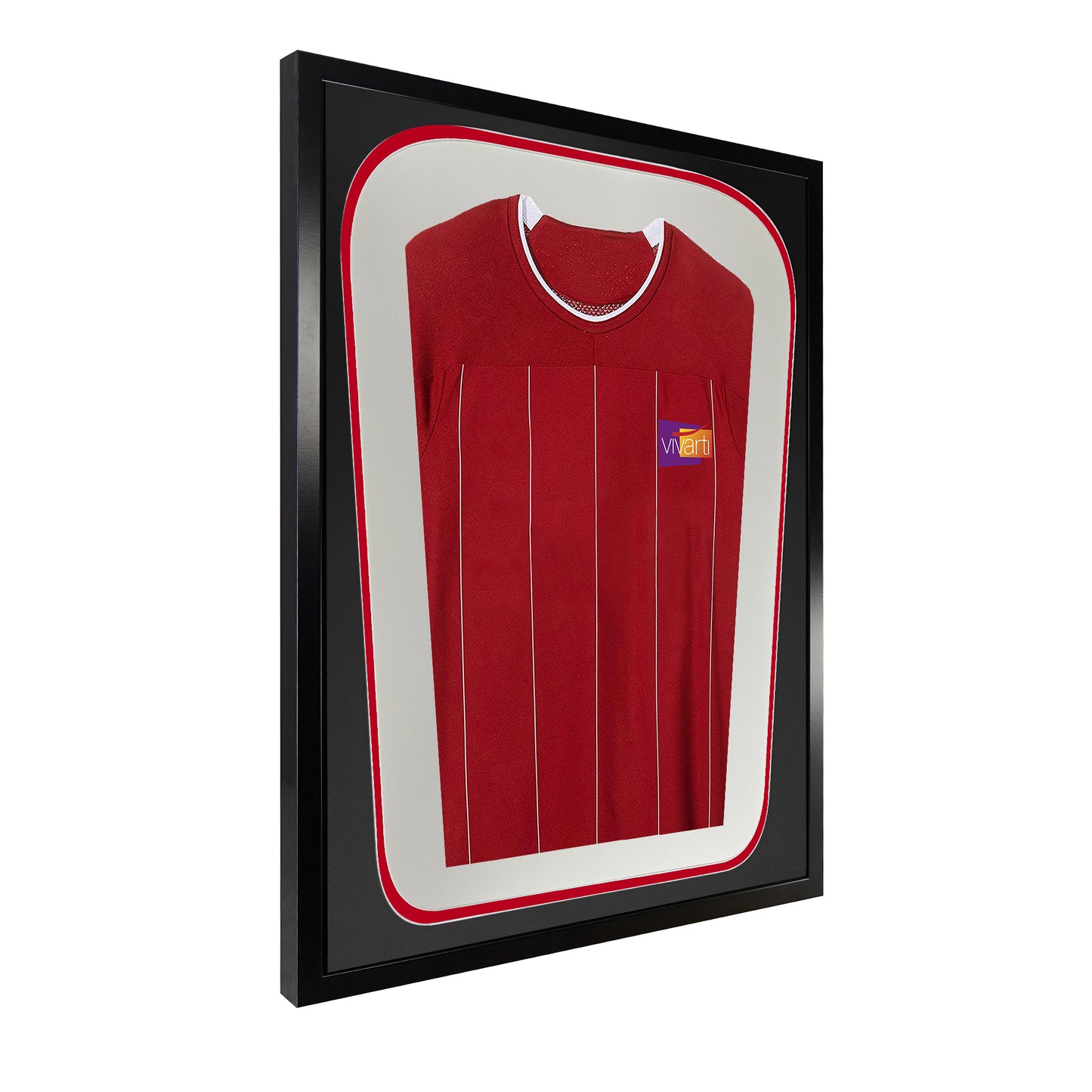 Vivarti DIY Tapered 3D Double Mounted Sports Shirt Display Gloss Black Frame