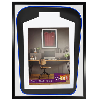 Vivarti DIY Tapered 3D Double Mounted Sports Shirt Display Black Frame