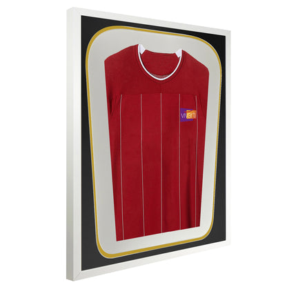 Vivarti DIY Tapered 3D Double Mounted Sports Shirt Display Gloss White Frame