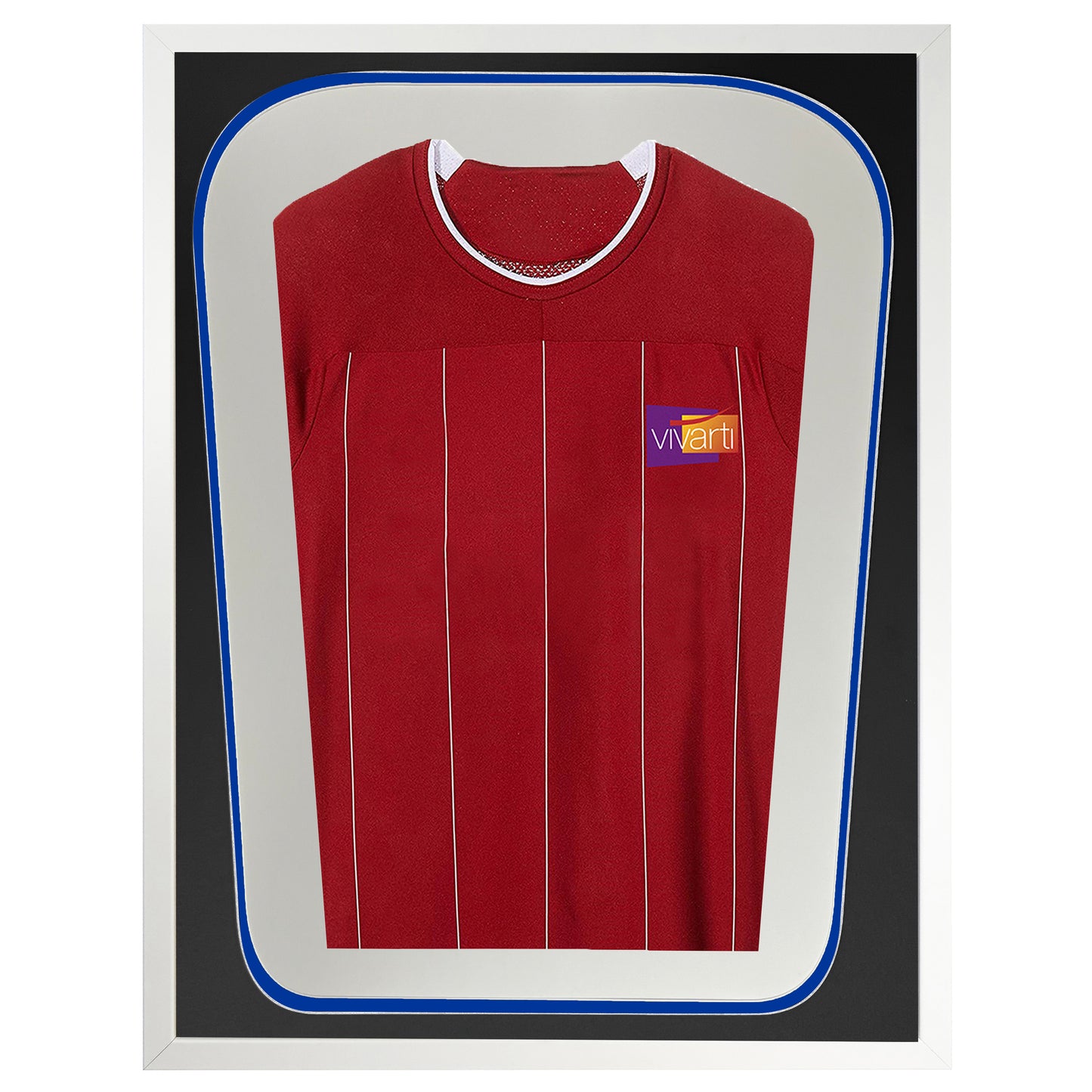 Vivarti DIY Tapered 3D Double Mounted Sports Shirt Display White Frame