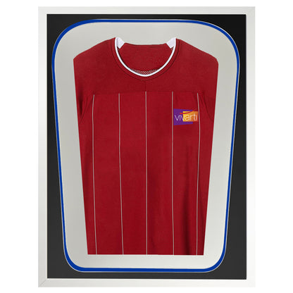 Vivarti DIY Tapered 3D Double Mounted Sports Shirt Display Gloss White Frame