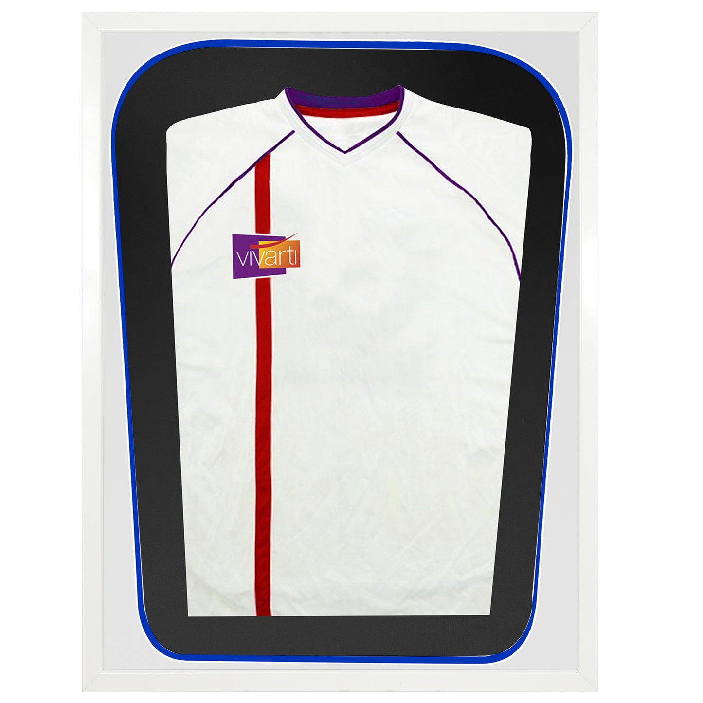 Vivarti DIY Tapered 3D Double Mounted Sports Shirt Display White Frame