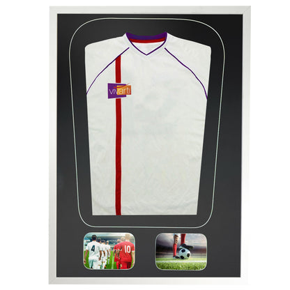 Vivarti DIY Tapered 3D Mounted+ Double Aperture Sports Shirt Display  Gloss White Frame