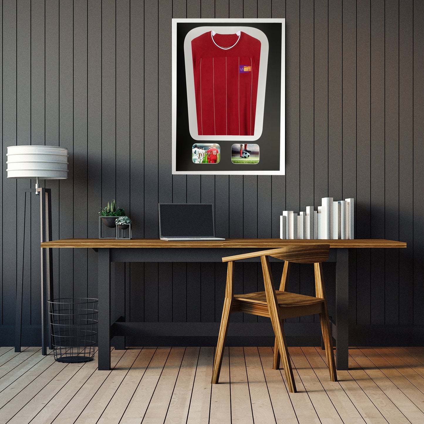 Vivarti DIY Tapered 3D Mounted+ Double Aperture Sports Shirt Display White Frame