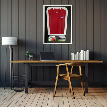 Vivarti DIY Tapered 3D Mounted+ Double Aperture Sports Shirt Display White Frame