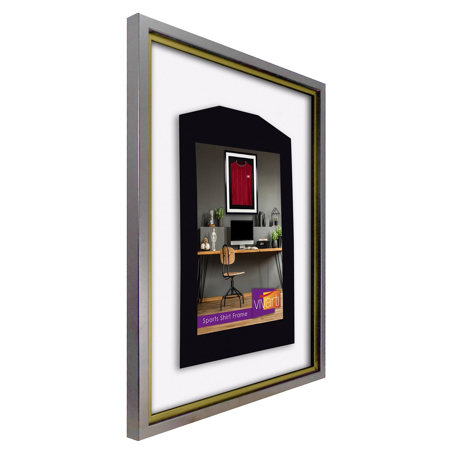 Vivarti DIY Standard Sports Shirt Display Silver Frame