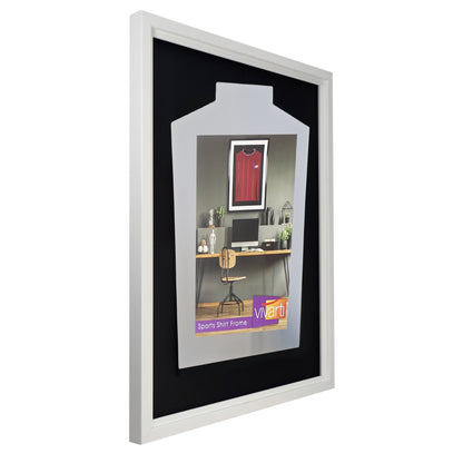 Vivarti DIY Tapered Standard Sports Shirt Display  Gloss White Frame