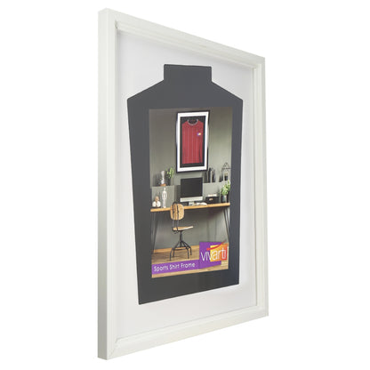 Vivarti DIY Tapered Standard Sports Shirt Display  Gloss White Frame