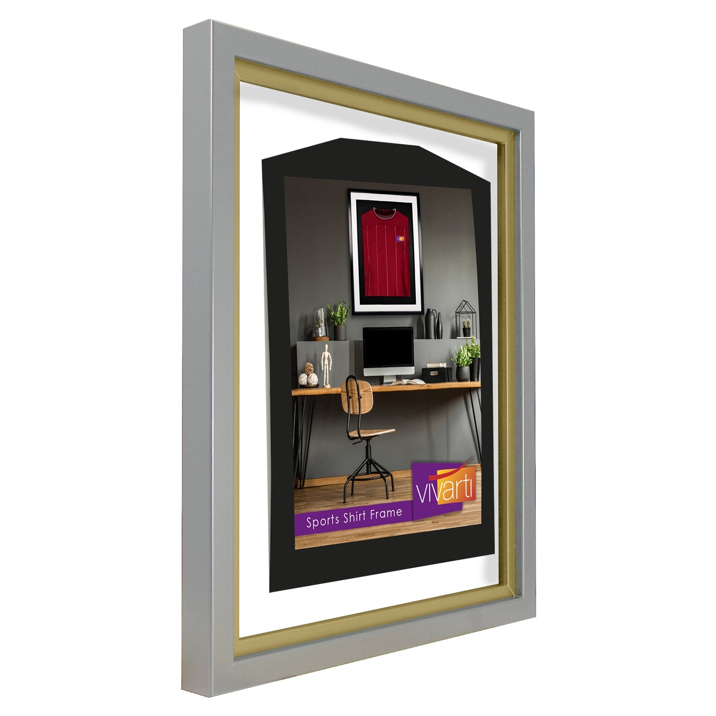 Vivarti DIY Standard Sports Shirt Display Silver Frame