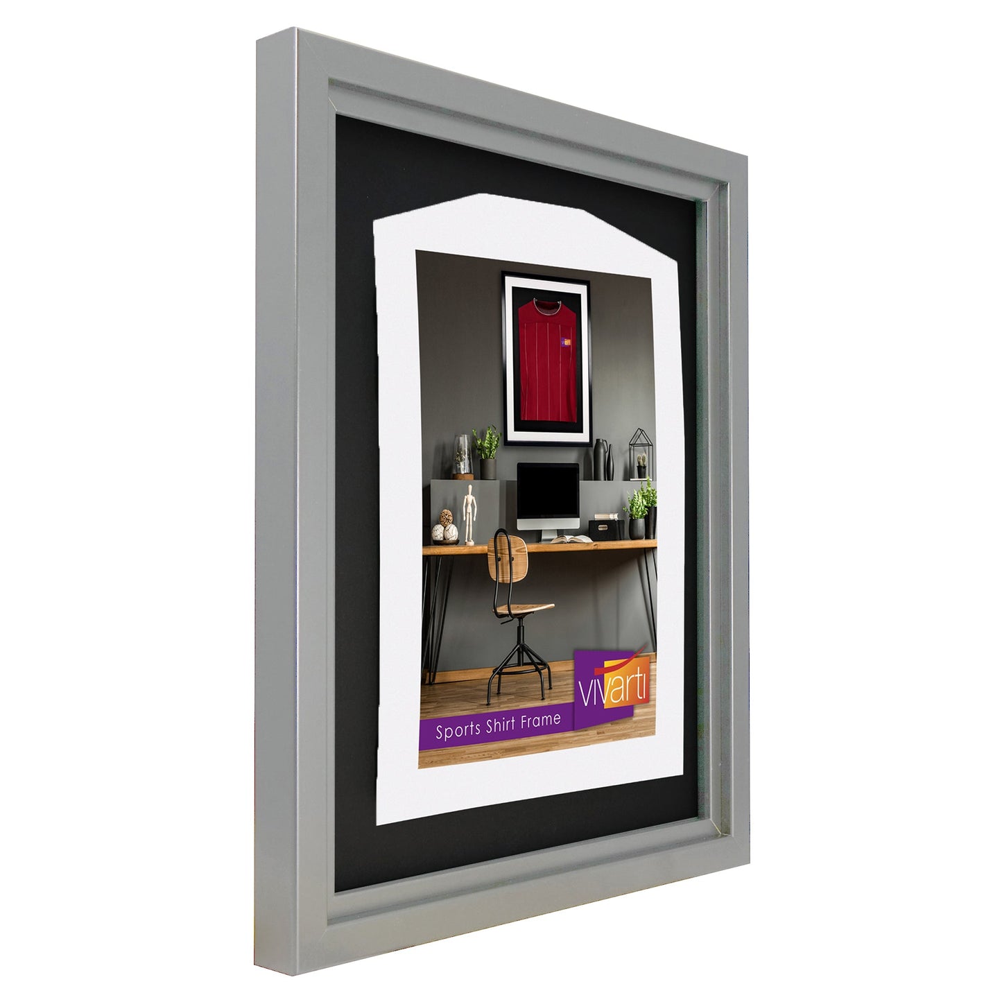 Vivarti DIY Standard Sports Shirt Display Silver Frame
