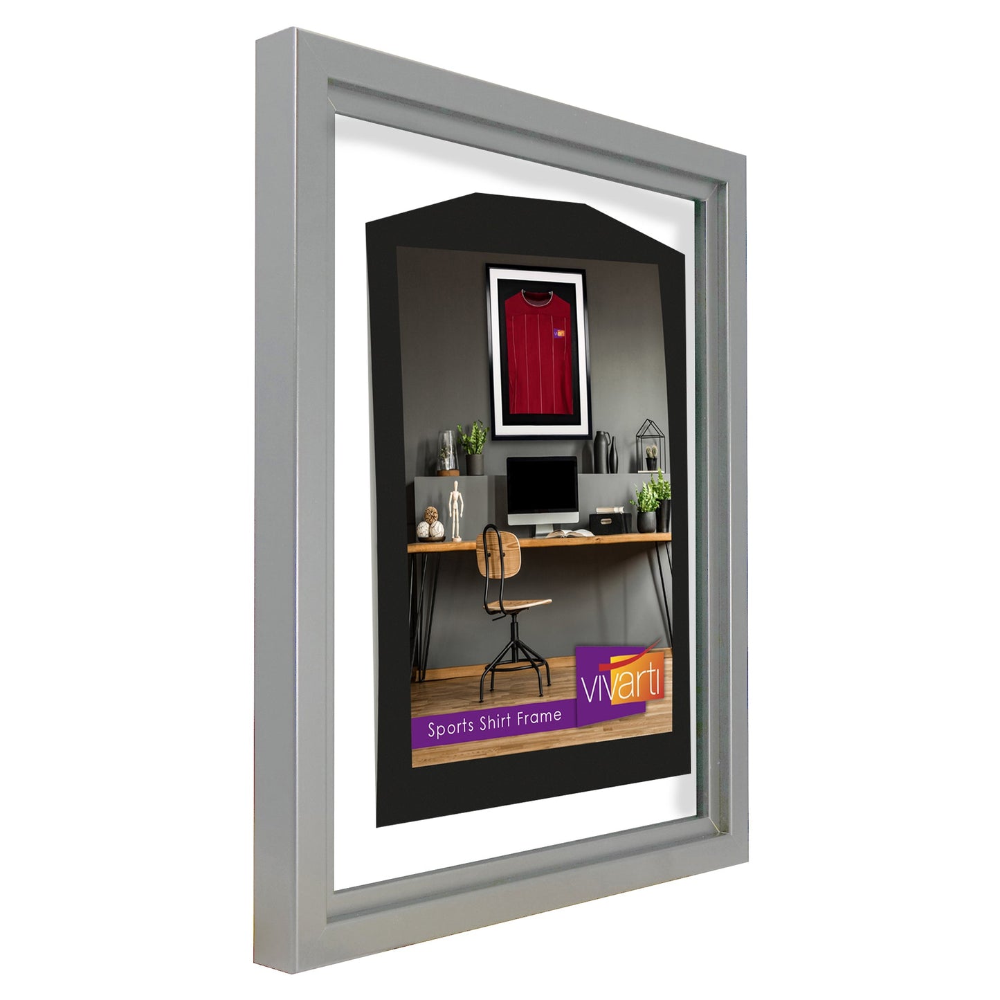 Vivarti DIY Standard Sports Shirt Display Silver Frame