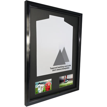 Vivarti DIY Tapered Sleeve 3D Mounted + Double Aperture Sports Shirt Display Black Frame