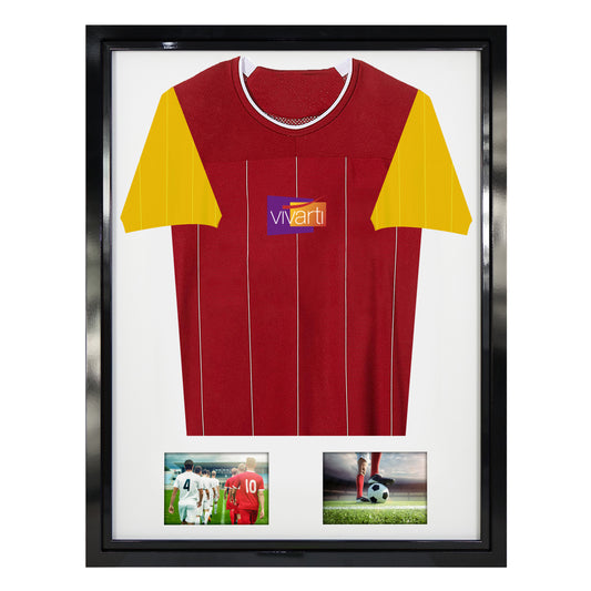 Vivarti DIY Tapered Sleeve 3D Mounted + Double Aperture Sports Shirt Display Black Frame