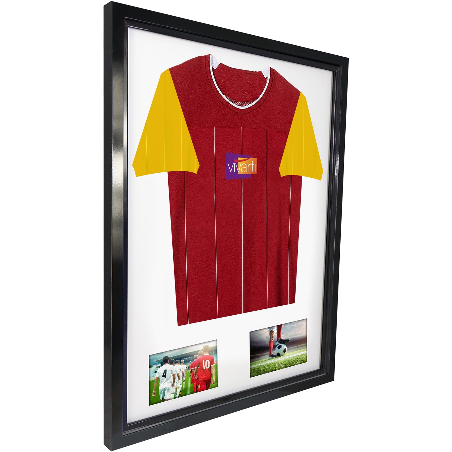 Vivarti DIY Tapered Sleeve 3D Mounted + Double Aperture Sports Shirt Display Black Frame