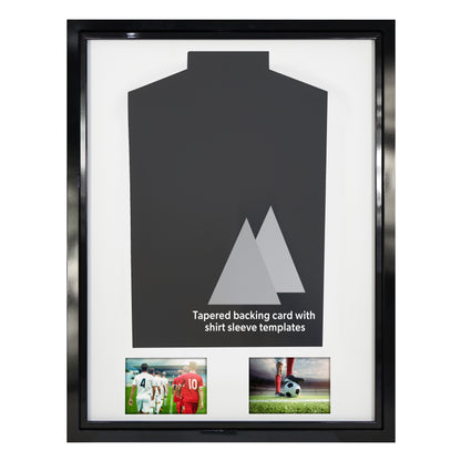 Vivarti DIY Tapered Sleeve 3D Mounted + Double Aperture Sports Shirt Display Black Frame