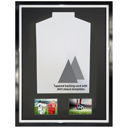 Vivarti DIY Tapered Sleeve 3D Mounted + Double Aperture Sports Shirt Display Black Frame