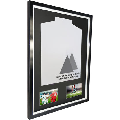 Vivarti DIY Tapered Sleeve 3D Mounted + Double Aperture Sports Shirt Display Black Frame