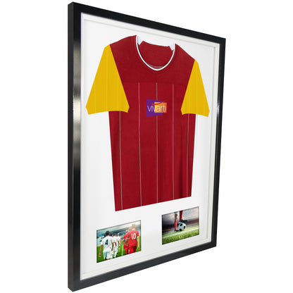 Vivarti DIY Tapered Sleeve 3D Mounted + Double Aperture Sports Shirt Display Black Frame