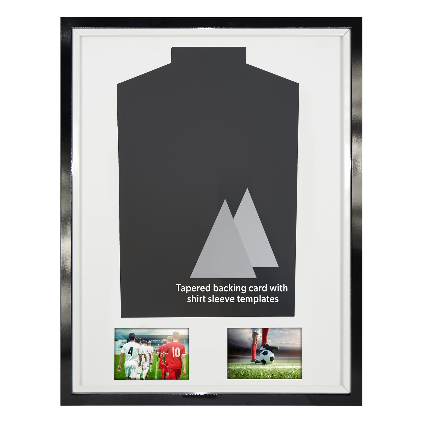 Vivarti DIY Tapered Sleeve 3D Mounted + Double Aperture Sports Shirt Display Black Frame