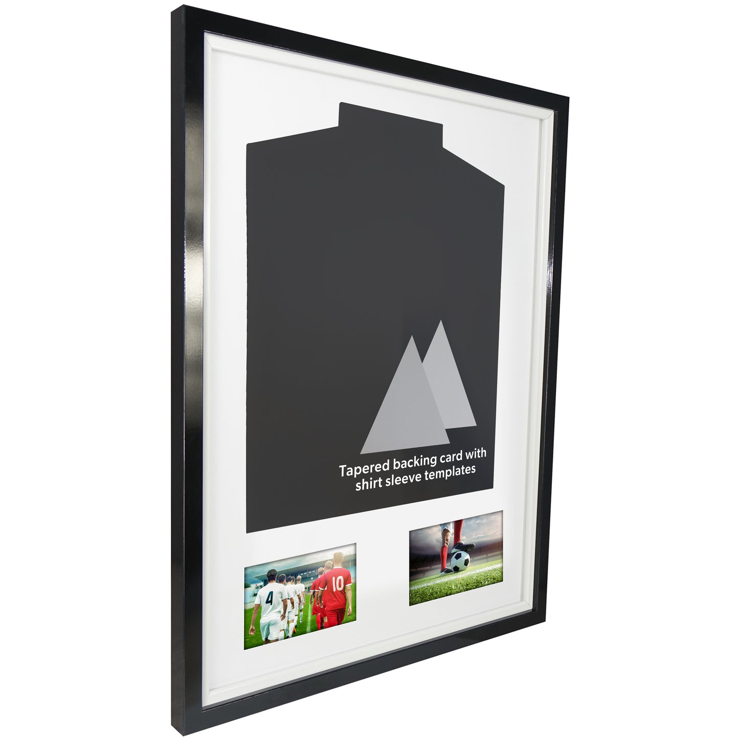 Vivarti DIY Tapered Sleeve 3D Mounted + Double Aperture Sports Shirt Display Black Frame