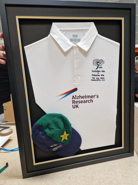 DIY Cricket shirt and cap framing kit with bespoke template