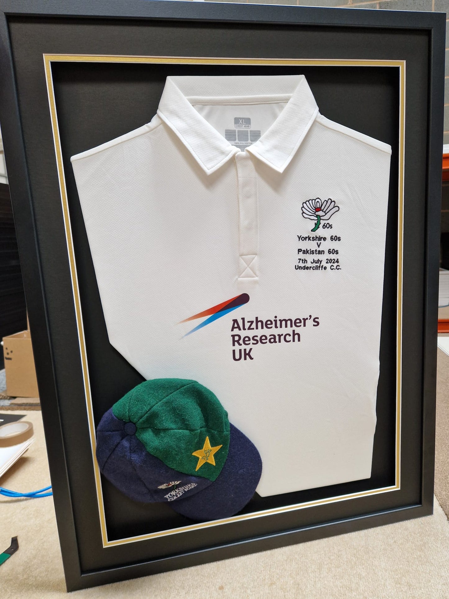 DIY Cricket shirt and cap framing kit with bespoke template