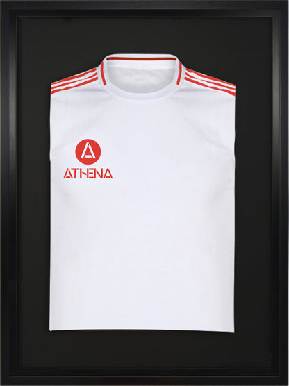 Athena Premium Wood DIY Sports Shirt Display 3D Mounted Black Frame