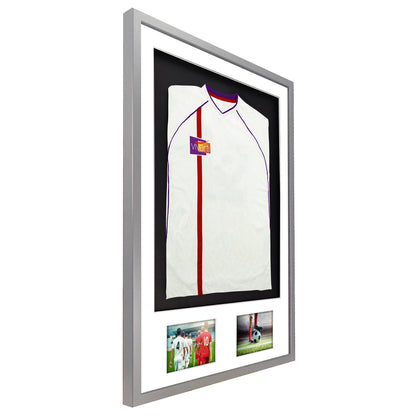 Vivarti DIY 3D Mounted + Double Aperture Sports Shirt Display Silver Frame