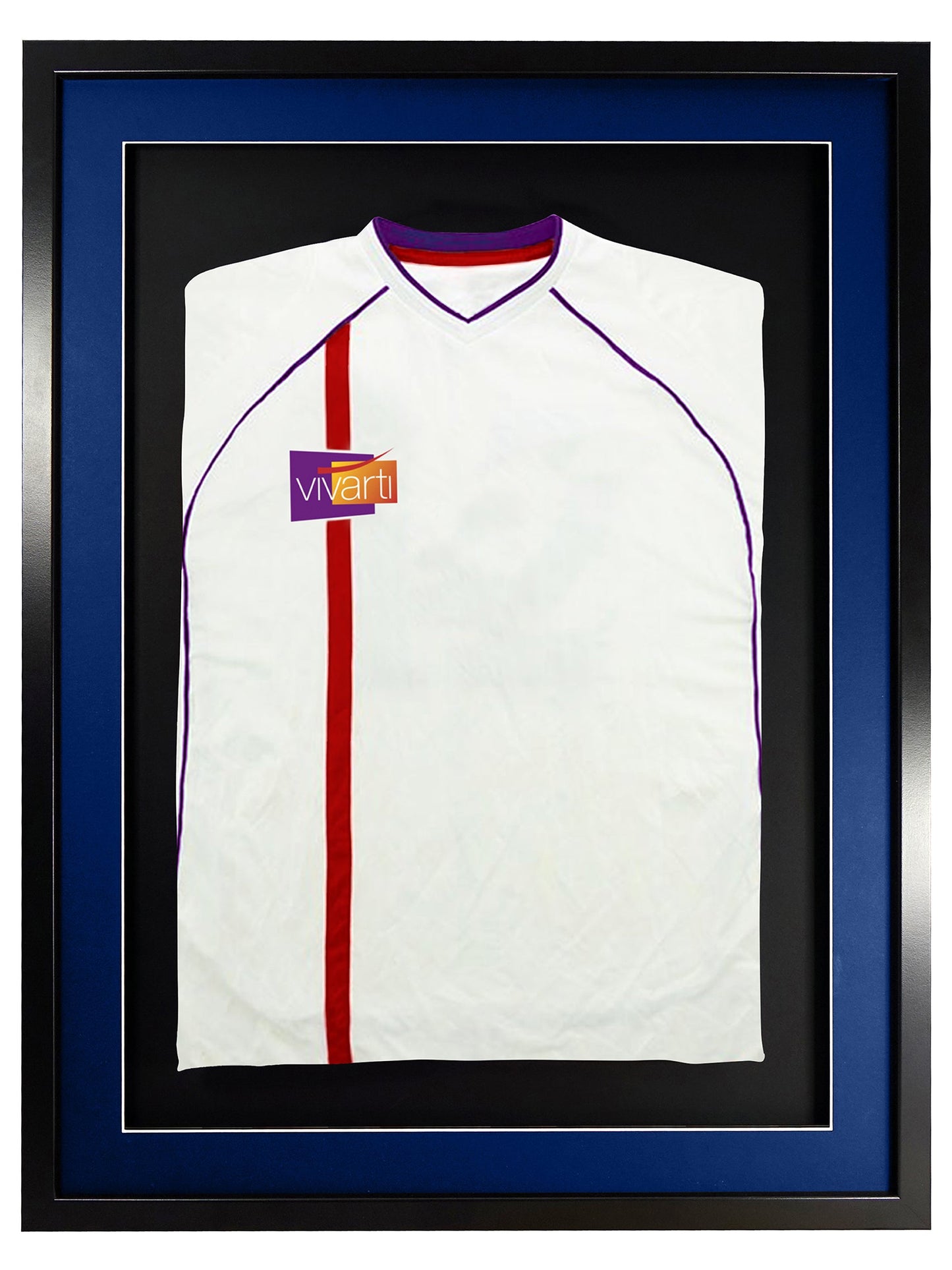 Vivarti DIY 3D Mounted Sports Shirt Display Black Frame with Colour Mounts
