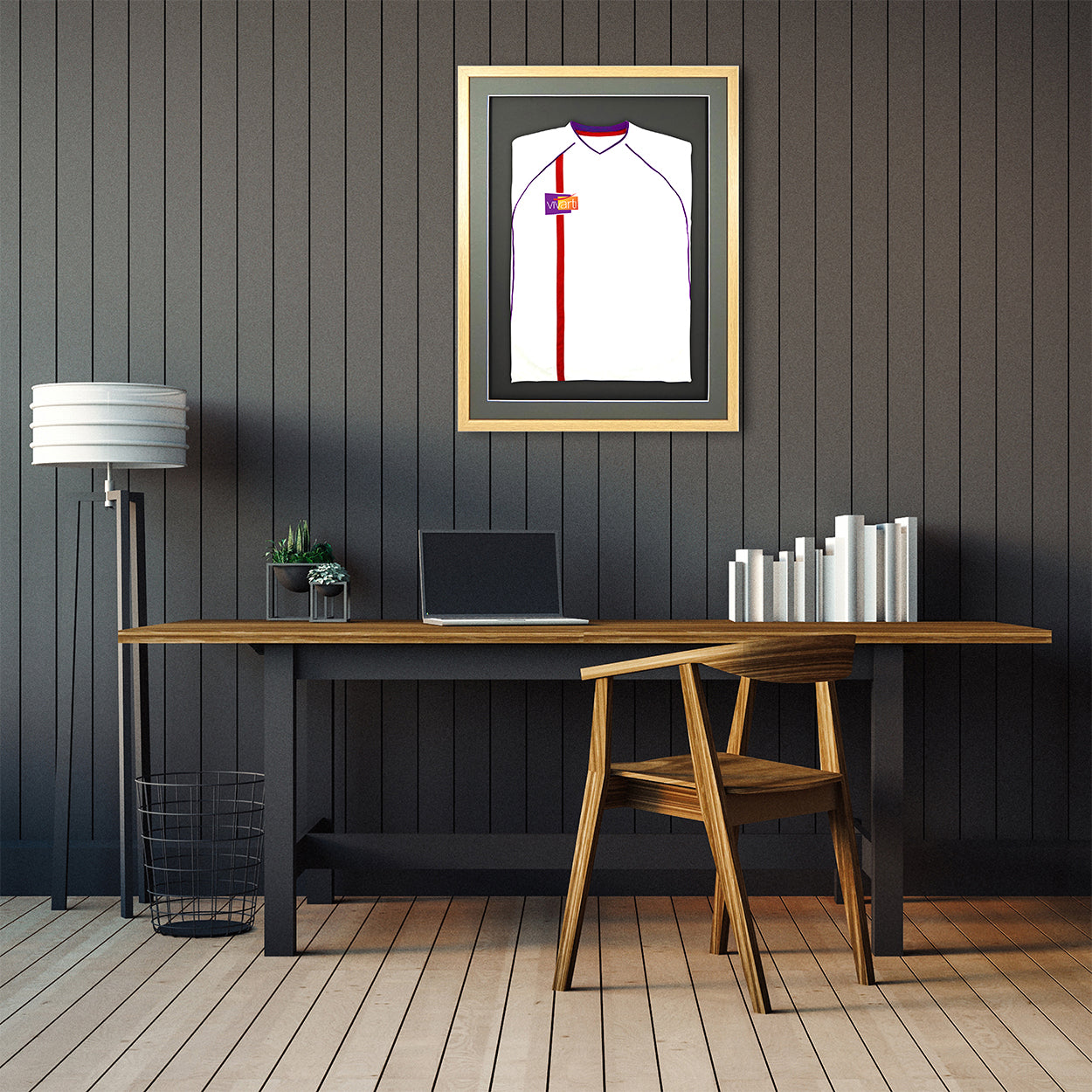 Vivarti DIY 3D Mounted Sports Shirt Display Oak Frame with Colour Mounts