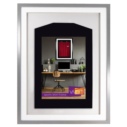 Vivarti DIY 3D Mounted Sports Shirt Display Silver Frame