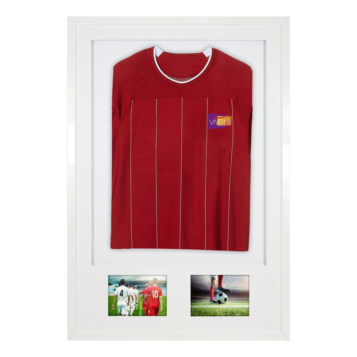 Vivarti DIY Sports Shirt Display 3D Gloss White Frame