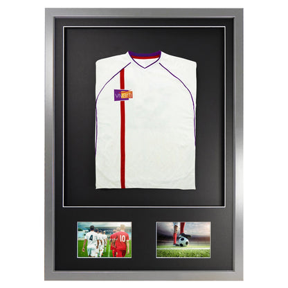 Vivarti DIY 3D Mounted + Double Aperture Sports Shirt Display Silver Frame