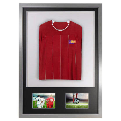 Vivarti DIY 3D Mounted + Double Aperture Sports Shirt Display Silver Frame