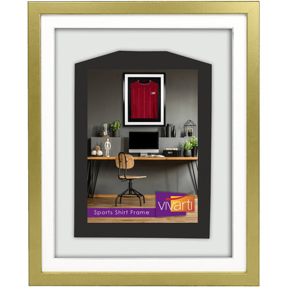 Vivarti DIY 3D Mounted Sports Shirt Display Gold Frame