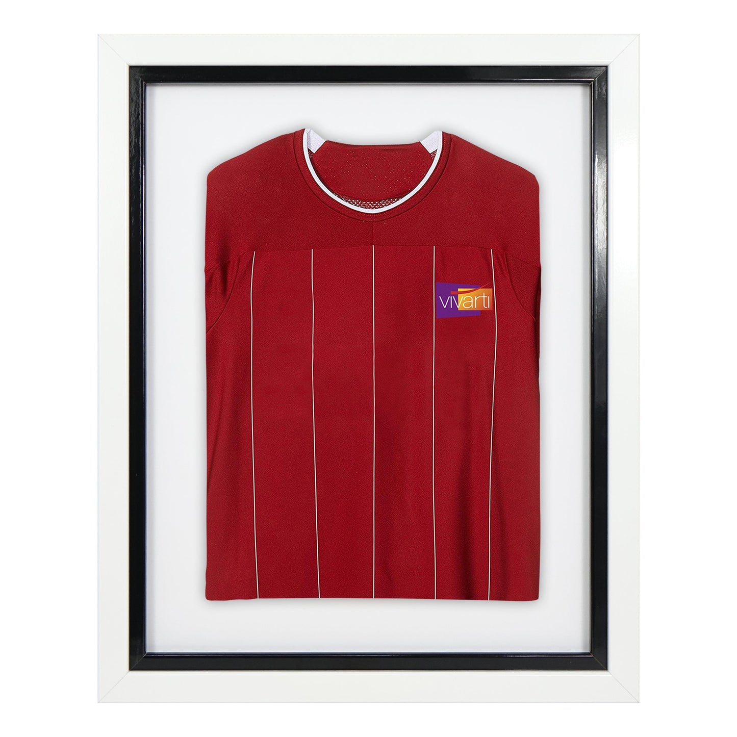 Vivarti DIY Sports Shirt Display Standard Gloss White Frame